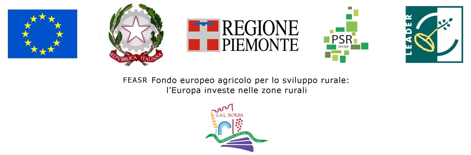 Loghi Unione Europea, Repubblica Italiana, Regione Piemonte — PSR