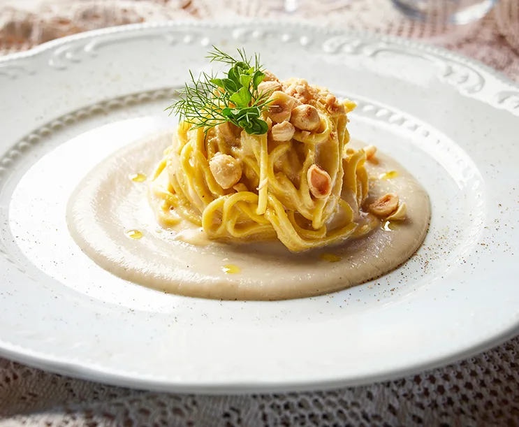 Piatto di tagliolini fatti a mano